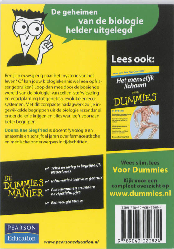 Achterkant van De kleine biologie voor Dummies