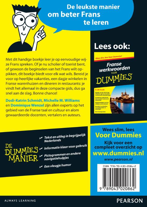 Achterkant van De kleine Frans voor Dummies