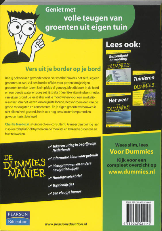 Achterkant van Moestuinen voor Dummies