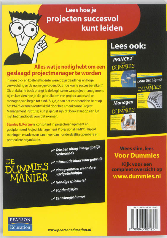 Achterkant van Projectmanagement voor Dummies