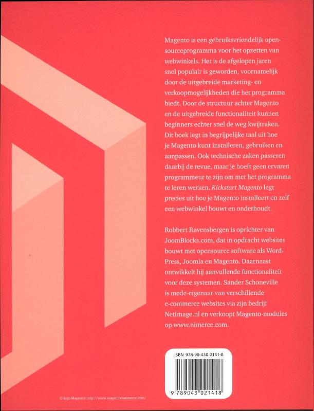 Achterkant van Kickstart Magento