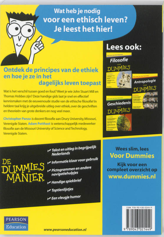 Achterkant van Ethiek voor Dummies