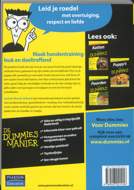 Achterkant van Honden opvoeden en trainen