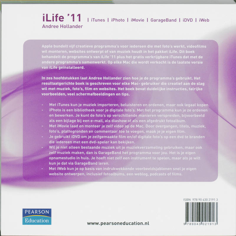 Achterkant van iLife '11