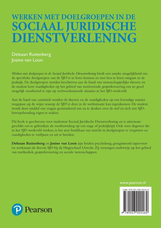 Achterkant van Werken met doelgroepen in de sociaal Juridische Dienstverlening