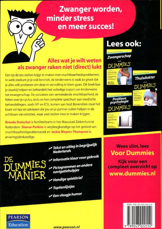 Achterkant van Vruchtbaarheid voor Dummies