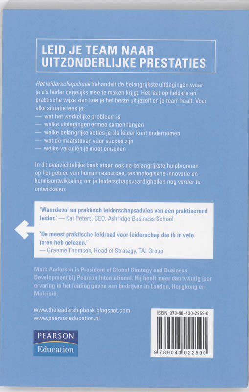 Achterkant van Het leiderschapsboek