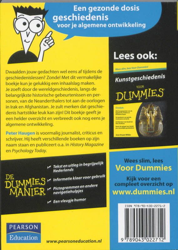 Achterkant van De kleine Geschiedenis voor Dummies