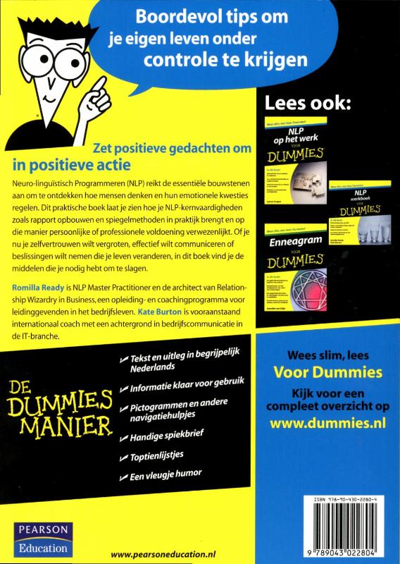Achterkant van NLP voor Dummies