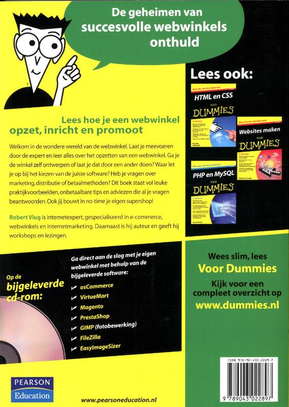 Achterkant van Een eigen webwinkel voor dummies