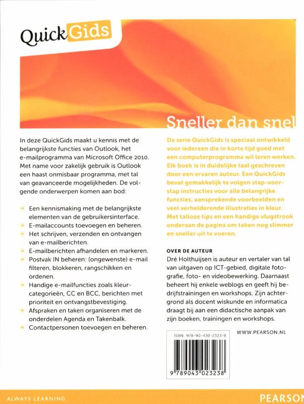 Achterkant van Outlook 2010