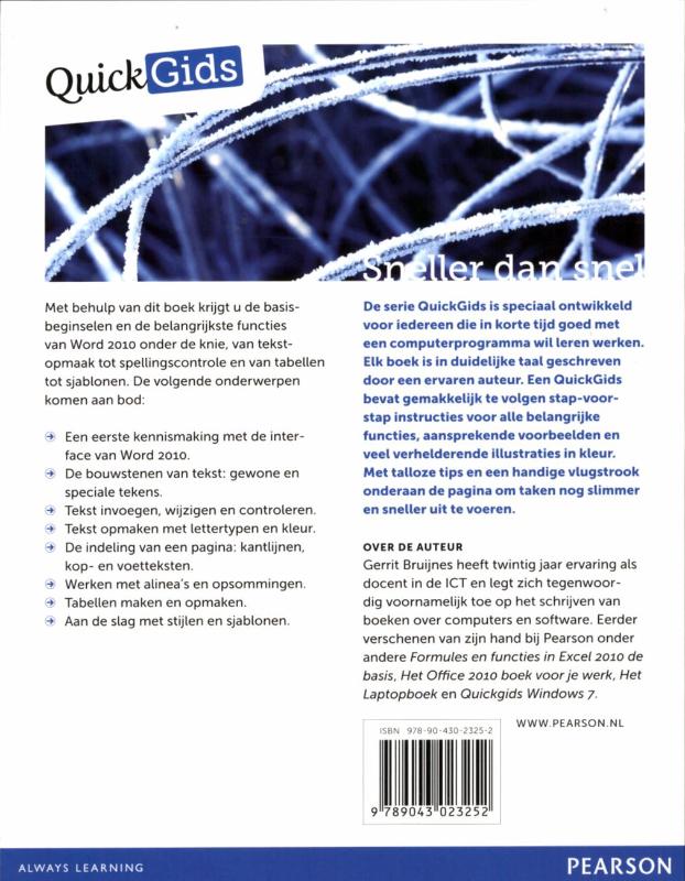 Achterkant van Word 2010