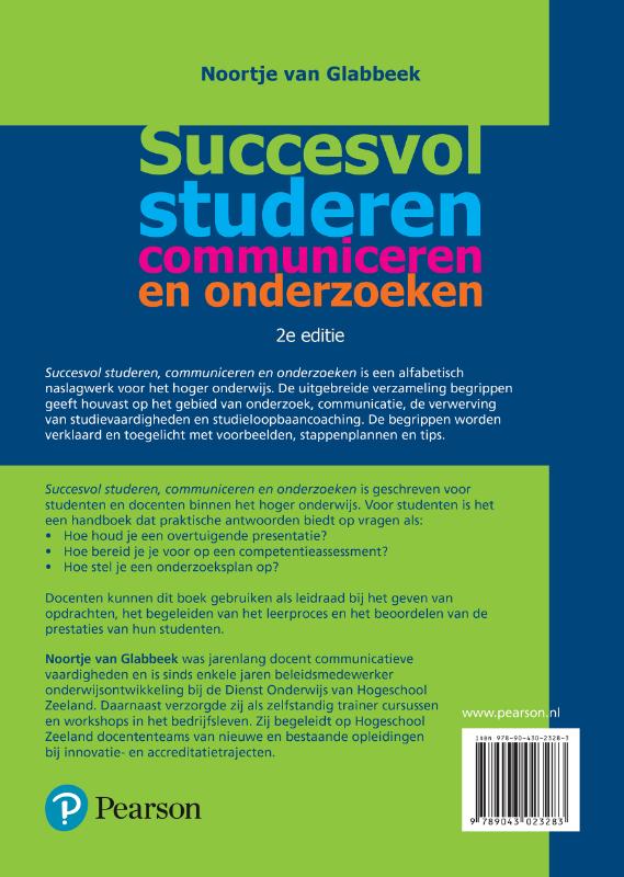Achterkant van Succesvol studeren, communiceren en onderzoeken