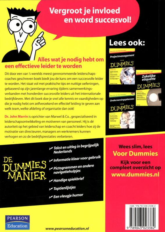 Achterkant van Leiderschap voor Dummies