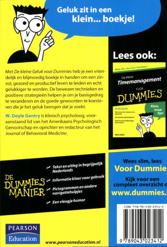 Achterkant van De kleine Geluk voor Dummies