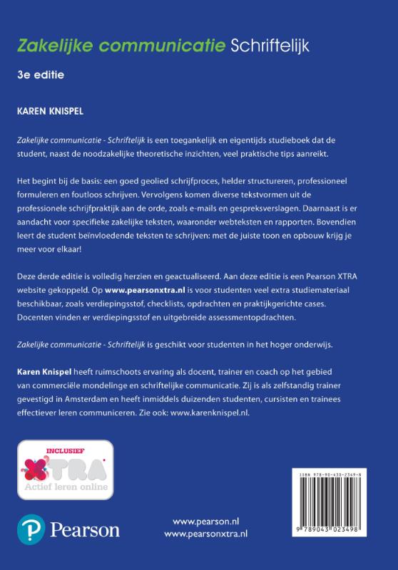 Achterkant van Schriftelijk