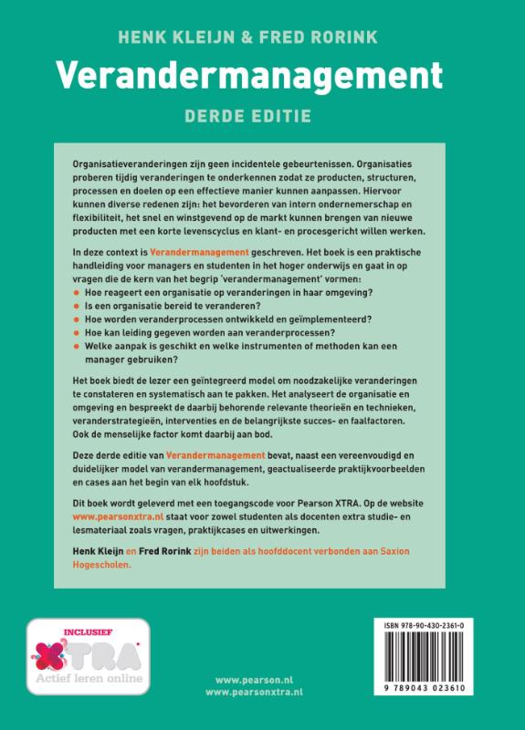 Achterkant van Verandermanagement
