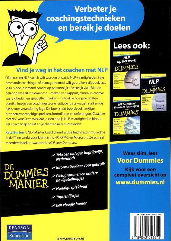 Achterkant van Coachen met NLP voor Dummies