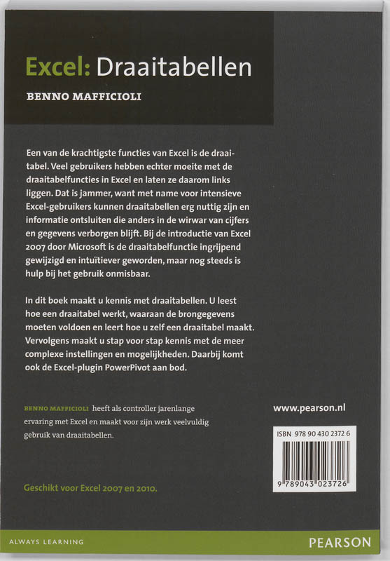 Achterkant van Excel: Draaitabellen