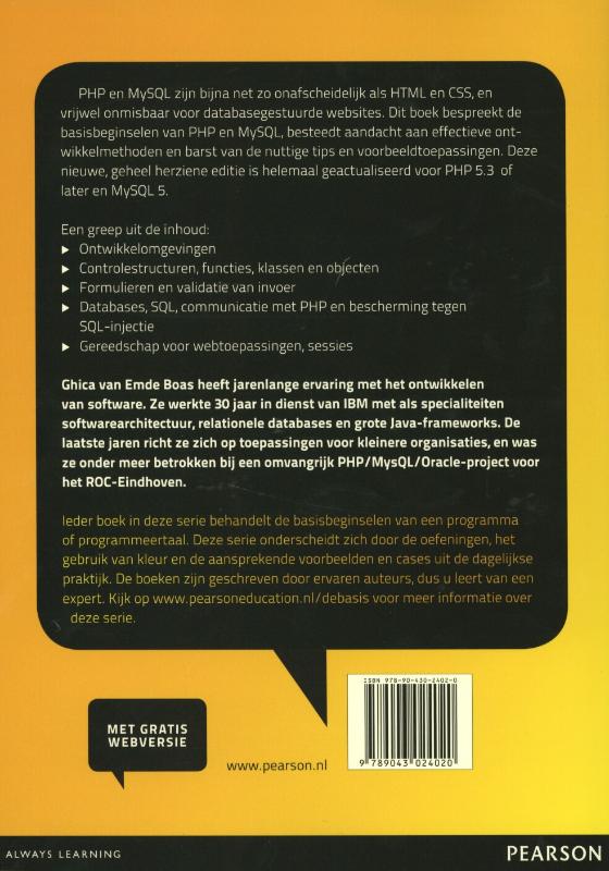 Achterkant van PHP en MySQL