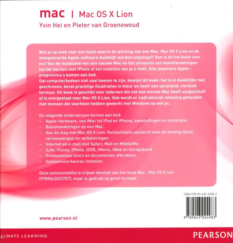 Achterkant van MAC - Mac OS X Lion