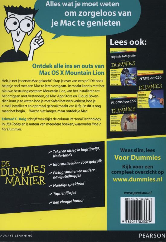 Achterkant van Mac voor dummies