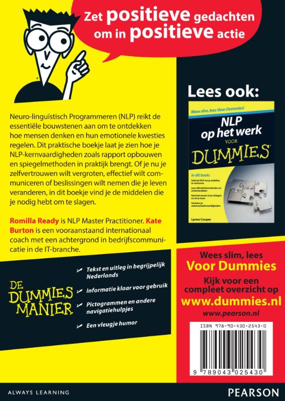 Achterkant van De kleine NLP voor dummies