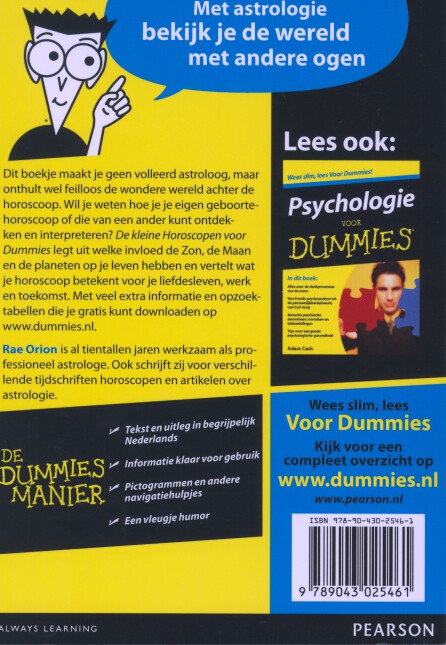 Achterkant van De kleine horoscopen voor dummies
