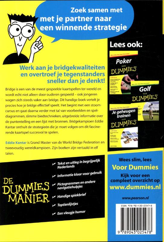 Achterkant van Bridge voor dummies