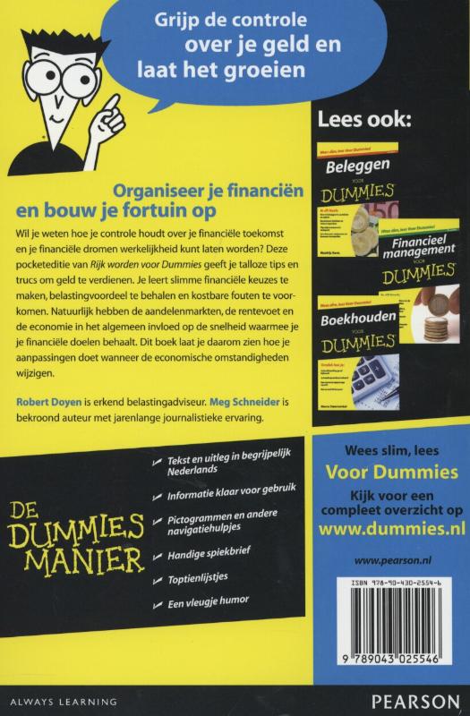 Achterkant van Rijk worden voor dummies