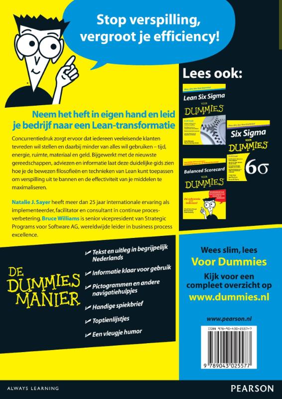 Achterkant van Lean voor dummies