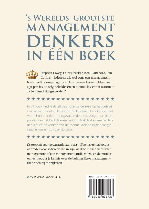 Achterkant van De grootste managementdenkers aller tijden