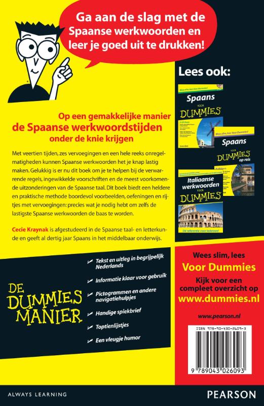 Achterkant van Spaanse werkwoorden voor Dummies