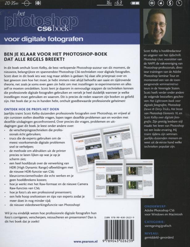 Achterkant van Het Photoshop CS6 boek voor digitale fotografen
