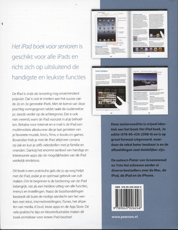 Achterkant van Het iPad boek voor senioren