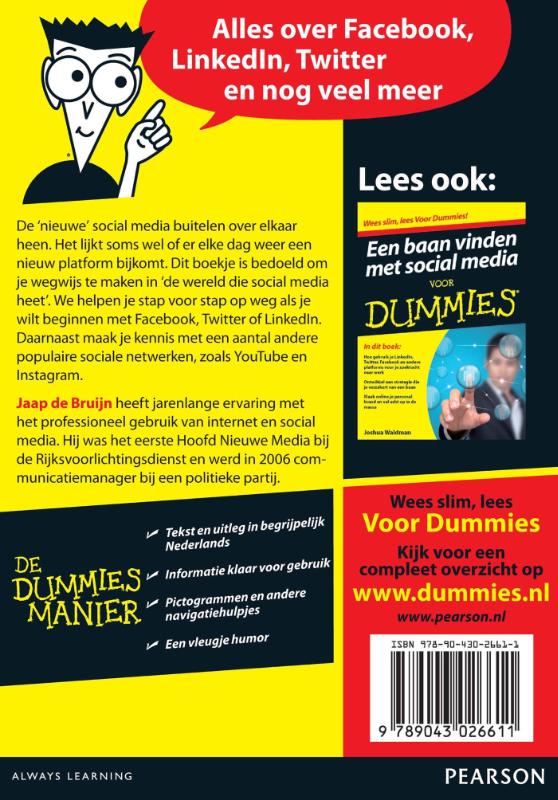 Achterkant van De kleine social media voor Dummies