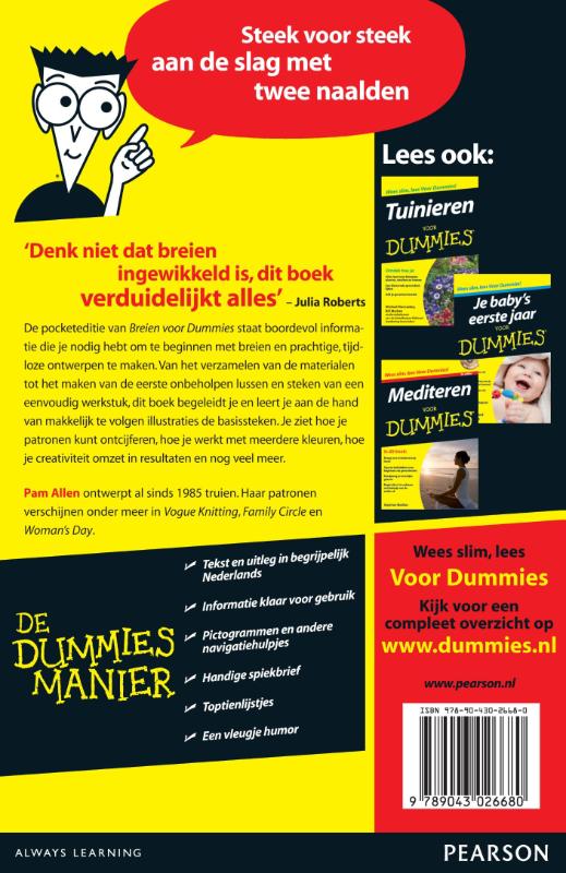 Achterkant van Breien voor Dummies