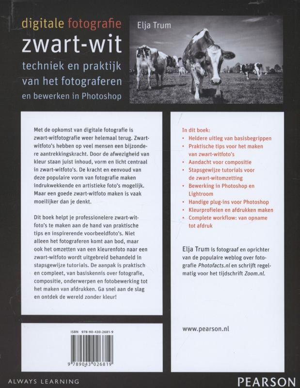 Achterkant van Digitale fotografie zwart-wit