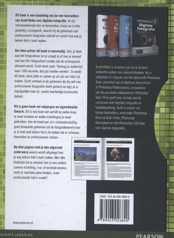 Achterkant van Scott Kelby s digitale fotografie boek