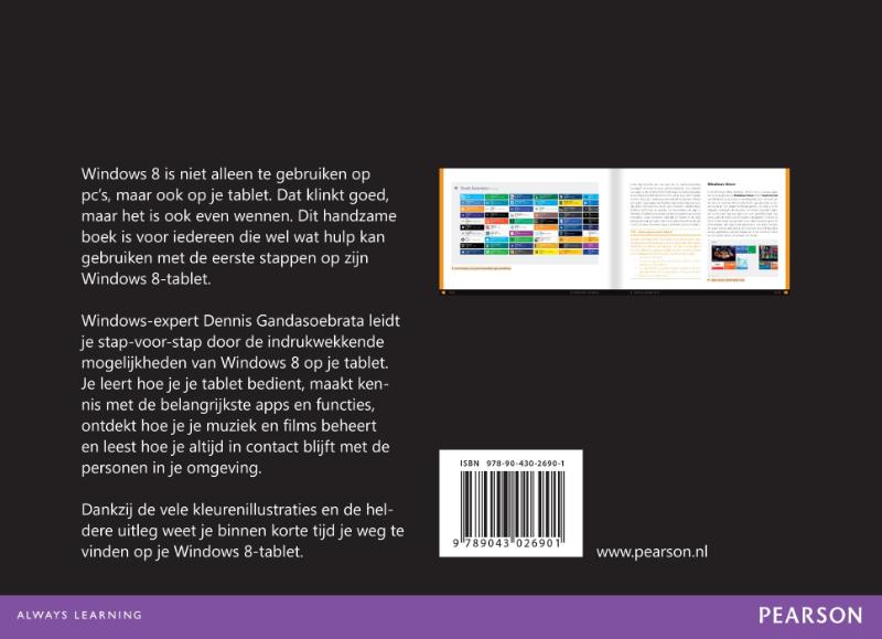 Achterkant van Windows 8 voor de tablet