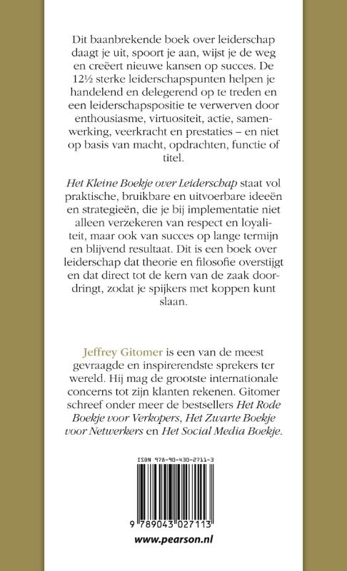 Achterkant van Het kleine boekje over leiderschap