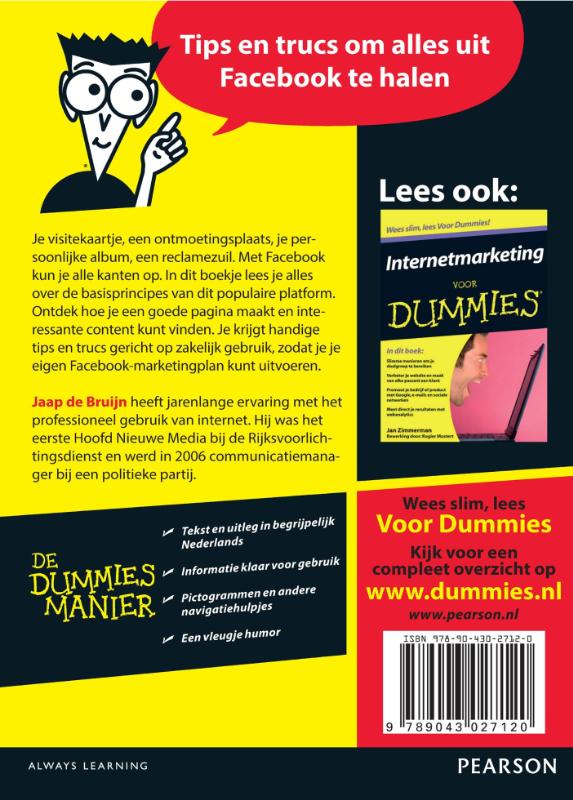 Achterkant van De kleine Facebook voor Dummies