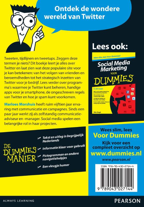 Achterkant van De kleine Twitter voor Dummies
