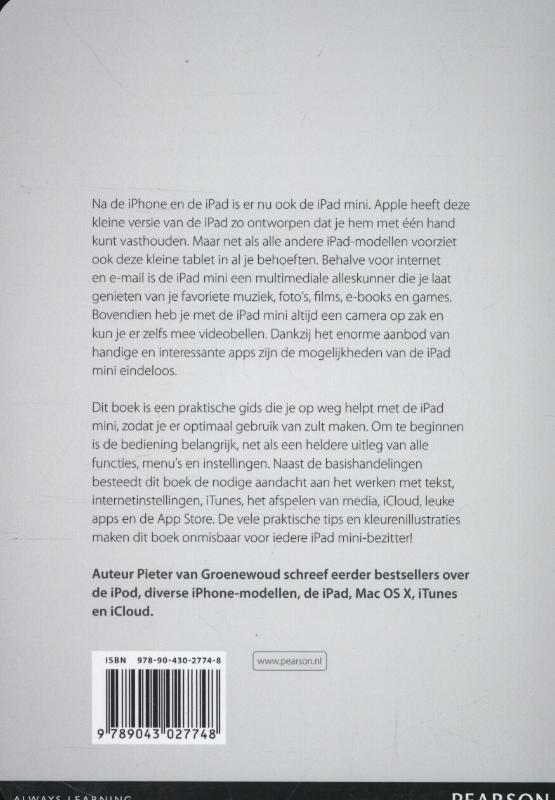 Achterkant van Het iPad mini boek