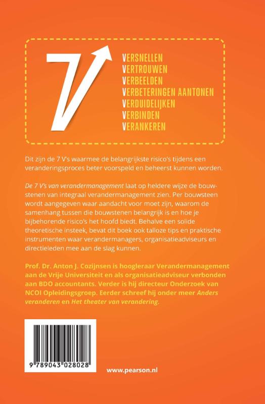 Achterkant van De 7 V's van verandermanagement