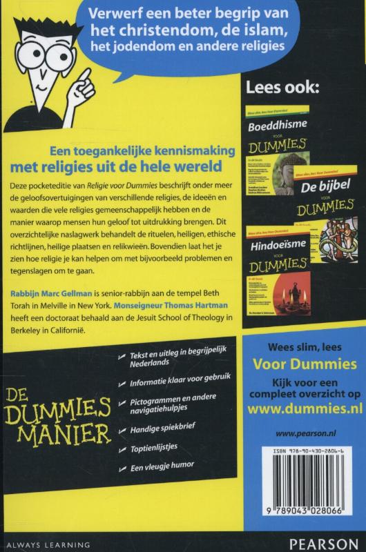 Achterkant van Religie voor dummies