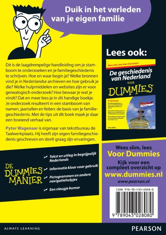 Achterkant van De kleine Je stamboom onderzoeken voor Dummies