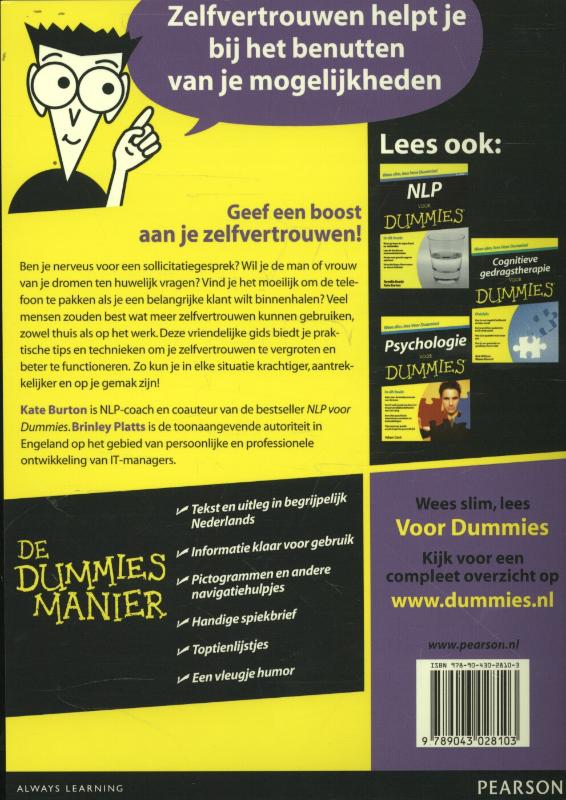 Achterkant van Je zelfvertrouwen vergroten voor Dummies
