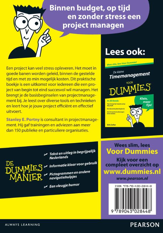 Achterkant van De kleine projectmanagement voor Dummies