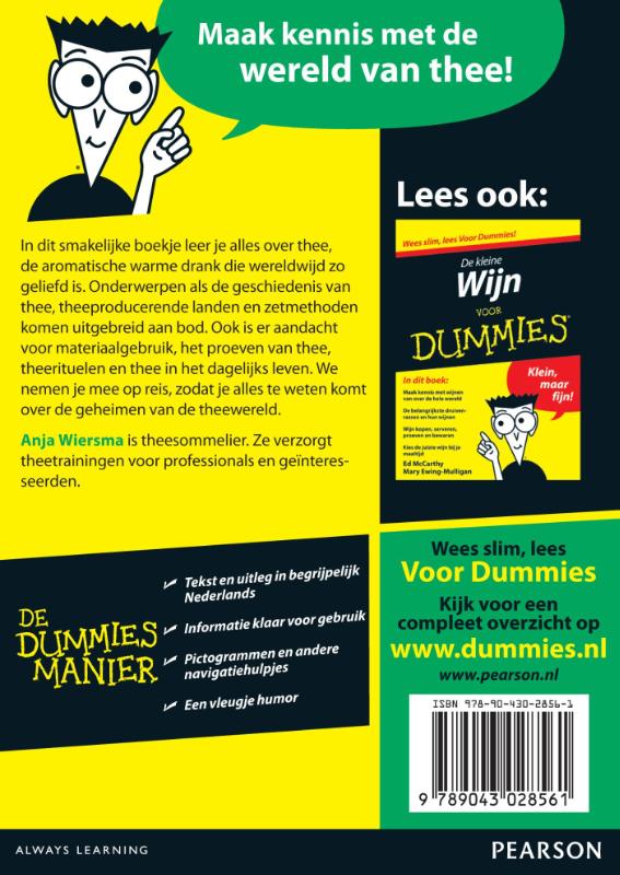 Achterkant van De kleine thee voor dummies